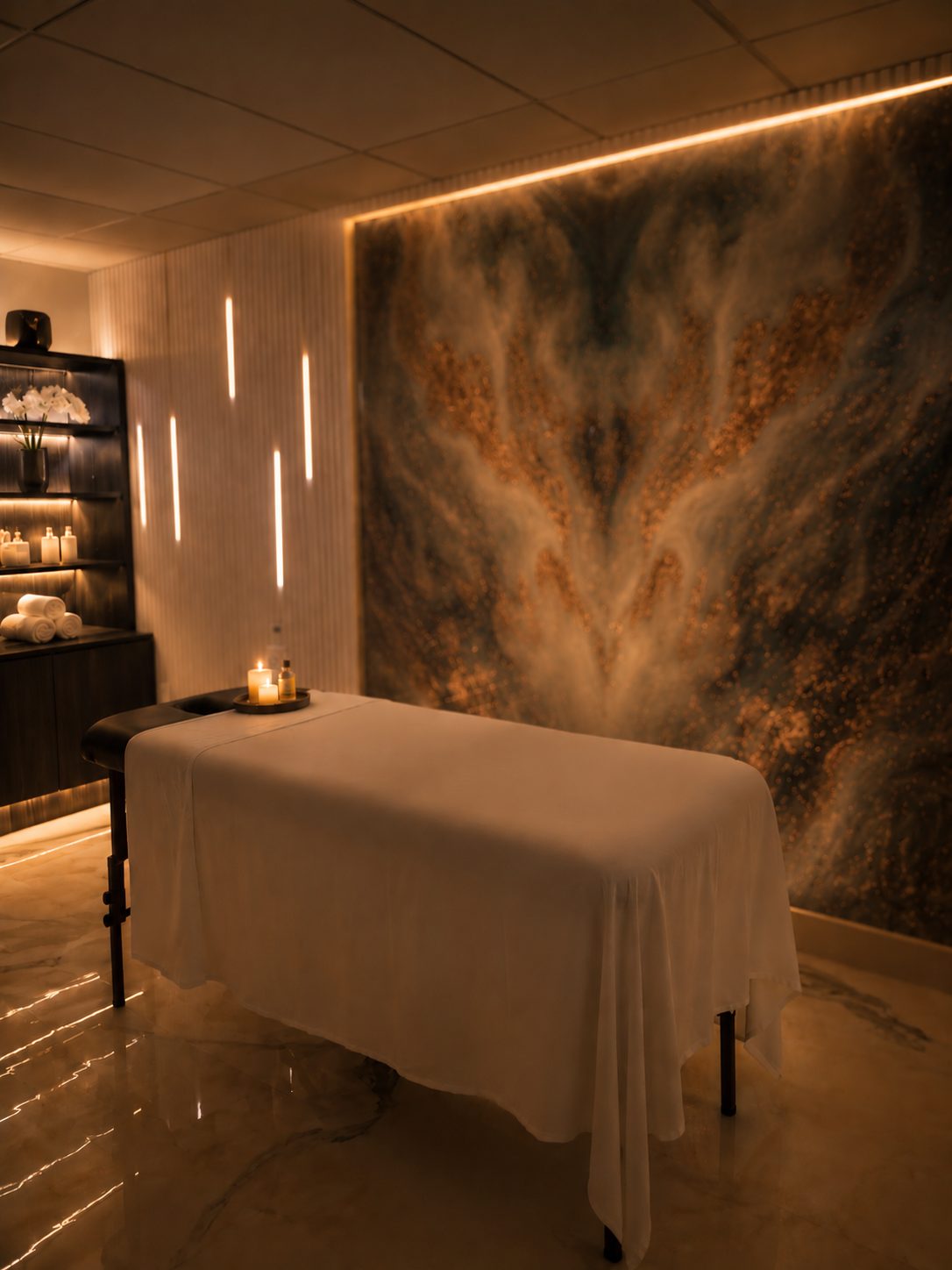 A treatment room inside Magic Touch in Phoenix